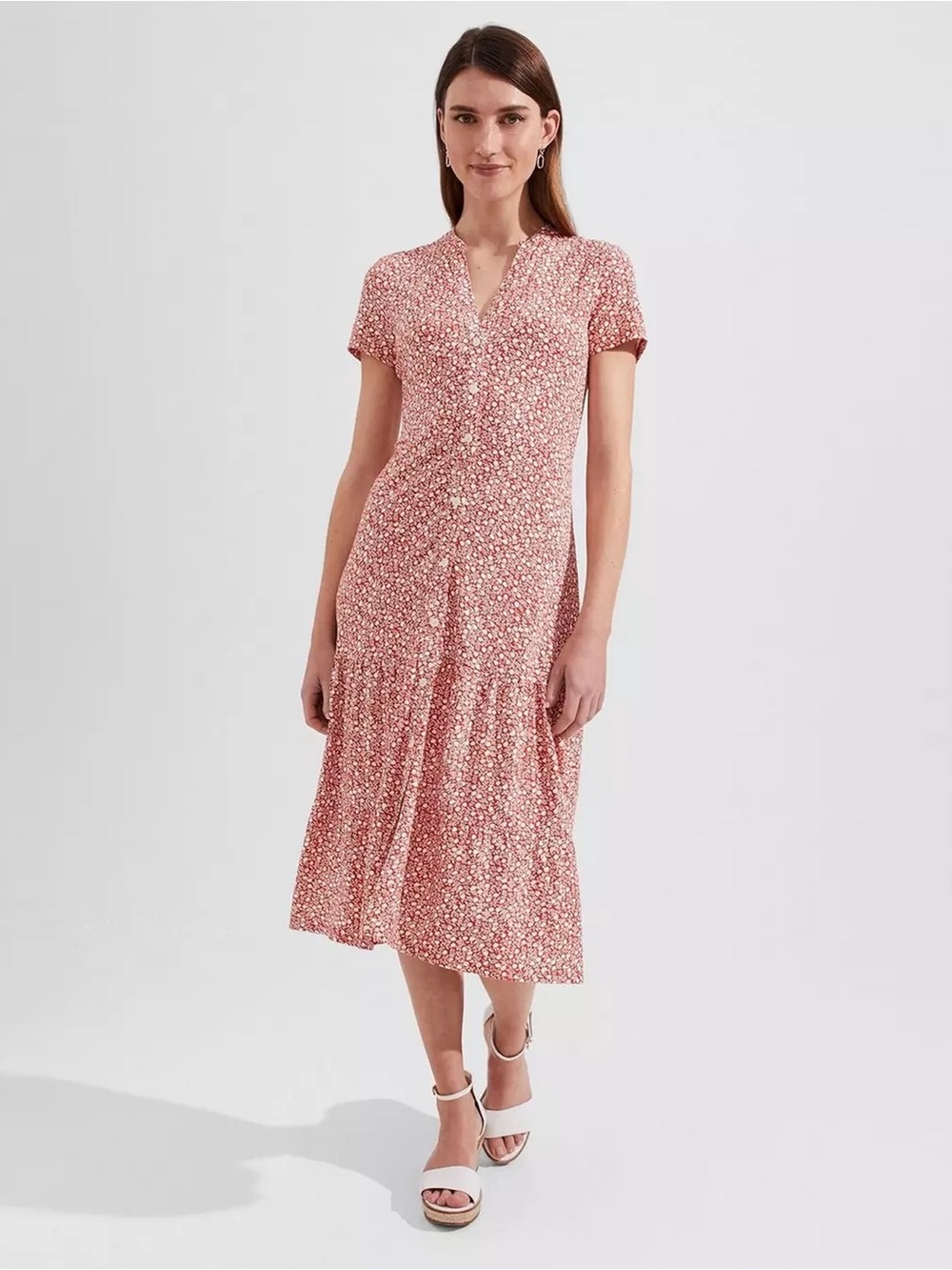 Hobbs London - Jacinta Dress - Apricot Ivory
